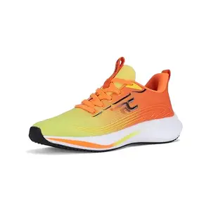 Red Chief Sports Running Shoes for Men & Boys | Stylish Lace-Up Outdoor Shoes | Lightweight Walking-Style Runners | Comfortable Athletic | Orange-Yellow | Size-6 | R1717 F045