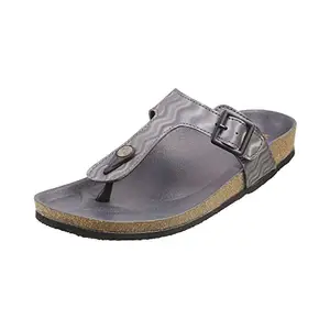 Mochi Womens Synthetic Grey Slippers (Size (8 UK (41 EU))