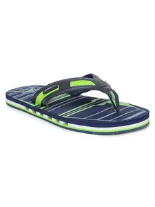 ABROS Men Slipper AWFG3012 Navy/Lime UK-10