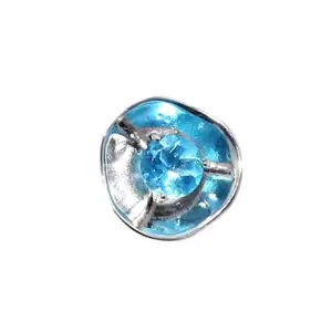 Rajasthan Gems Pendant 925 Sterling Silver Natural Blue Topaz Gem Stone Women Men Unisex Handmade Gemstone Gift j714
