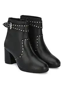 Delize Women Black Ankle lenght Boots