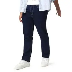 Urbano Fashion Men's Straight Fit Heavy Washed Denim Jeans Stretchable