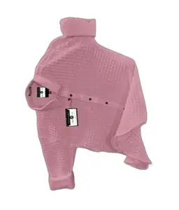 Men Casual Lycra Casual Shirt (K-Full-Rolex- Pink - L .-)