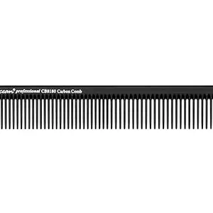 Ocean Professional CB8180 Carbon Cutting Comb – 220mm Fine-Tooth Heat-Resistant Styling Comb – Anti-Static, Lightweight Hair Parting & Sectioning Tool for Salon & Home Grooming