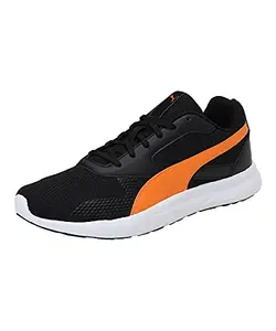 Puma Unisex Adult Firefly IDP Black-Vibrant Orange Closed Shoe-9 Kids UK (38026003)
