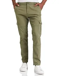 Amazon Brand - Symbol Men's Stretchable Slim Fit Cargo Pants | Chinos | Casual Trousers