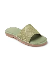 ELLE Women Sandal, Green,UK-5