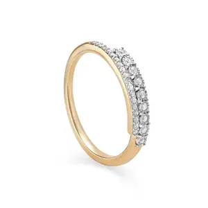 Mia by Tanishq Linear Elegance 14KT Gold & Diamond Ring (555923FQPMAA092JA000006, 1.782)