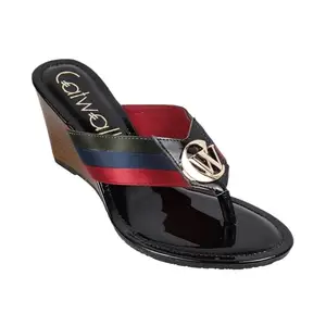 Catwalk Women Stylised Open Back Platforms | For Women & Girls (BLUE,7 UK)