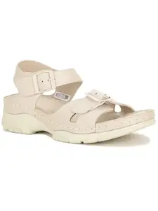 Bata Comfit Womens Chandra Sandal Sandals, Beige, 4, (5618520)