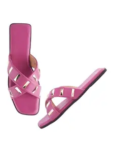 SELFIEE Trending Alluring Stylish Flat sandals Soft & Comfortable Flat for Womens and Girls