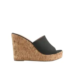 UUNDA Fashion Sandals for Women Wedge Heel Sandals Shoes Woman Ladies Sandals (Black, 4)
