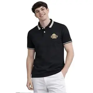 Mens Cotton Polo T-Shirt | Smart Fit Polo with Embroidered Logo | Casual & Sports Wear Polo T-Shirt for Men