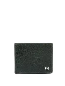Da Milano Genuine Leather Green Bifold Men Wallet with Multicard Slot