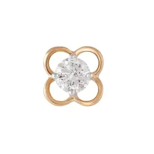 Mia by Tanishq Floral Orbit 14 Kt Gold and Diamond Nose Pin