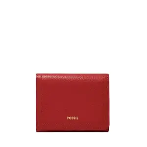 Fossil Women Leather A Wallet,Red