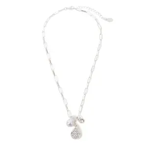 Accessorize London Women'S Silver Filigree Drop Pendant Necklace