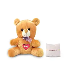 The First Gift | Cute Teddy with Rakhi for Brother | Festival Gift Combo for Bhai | TFG_TDY_04