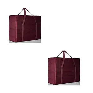 Music Joy Peafowl Blanket Cover Double Bed Blanket Bag Cover/Saree Bag/Household Storage Bag Set of 2
