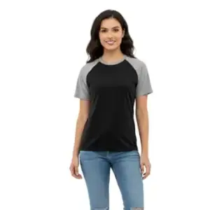 ONE IN NINE Womens Round Neck Half Sleeve Tshirt || Women's Stylish Raglan Tees European Pattern || Classic Comfort Wear for Womens Premium Dual Color || Tshirt Suits for Office,College,Travel,Party