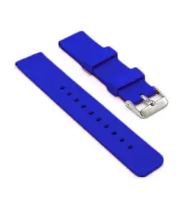 SBWC Rubber Silicon Watch strap 10mm 12mm 14mm 16mm 18mm Royal Blue Rubber Watch Strap For Men And Women With Steel Buckle (18mm)