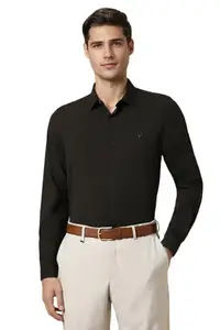 Allen Solly Men's Slim Fit Shirt (ASSFMAMOP325418_Black