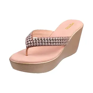 Metro Womens Synthetic Rose Gold Slippers (Size (8 UK (41 EU))