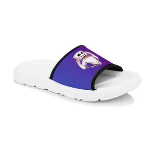 BOOTCO Marshmello Designer Women Slippers Printed Flip Flop | Casual Stylish Chappal for Indoor & Outdoor| Everyday use - Blue_Purple 4 IND/UK
