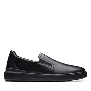 Clarks CourtLite Slip Black Leather, 10