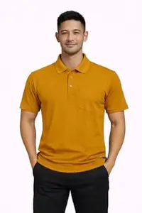 Walrus Men Stylish Solid Casual Polo Tshirt|Mars T Shirt with Pocket White Colour M Size|Breathable & Comfortable |Pack of 1|