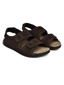 NICO NERINI Men's Midnight Sky Waltzo Leather Back Strap Sandals