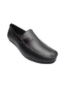 Formal Black Shoes Men's Leather Dress Shoes Classic Black Oxfords Business Formal Footwear FLYIKA Brand Formal Shoes (Black, 8)