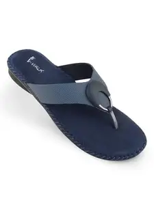V-WALK Casual Slip-ons Comfort Sandals for Women | Easy-To-Wear Women's Daily-Wear Chappals | Outdoor, Office, Daily-Wear & Shopping Comfortable Sandals | Blue