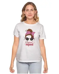 Men's & Women's Regular Fit T-Shirt Just Be Happy - Smile 100% Cotton Unise T-Shirt White|Female4XL(PINBAN22-White 4XL Men GoalAT,)