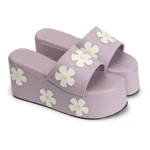 H.M. LATEST PUMP HEEL Flower Slipper For Womens And Gils 8011 pp38