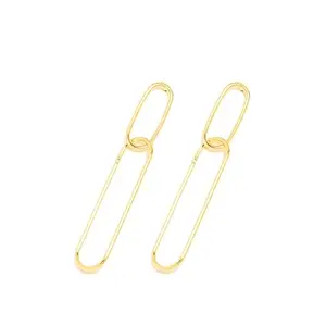 Gempro Gold Plated Link Dangle Earrings
