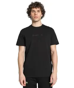 Puma Men's Printed Regular Fit T-Shirt (627305_Black