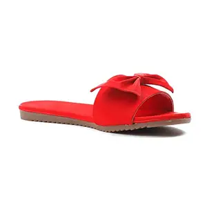 Walkfree Flat Sandal for women, Women Footwear, Flat chappal for women stylish latest, ladies designer fashionable Flat chappal ladies perfect for every special occasion (AM-6109-Red-37)