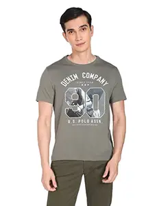 U.S. POLO ASSN. Men's Regular Fit T-Shirt (UDTSHS0081_Grey M)