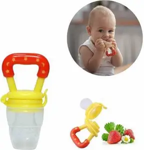 KINDAR CARE Silicone Fruit and Juice Feeder | Nipple for Baby | Round | Multicolor | Pack of 1