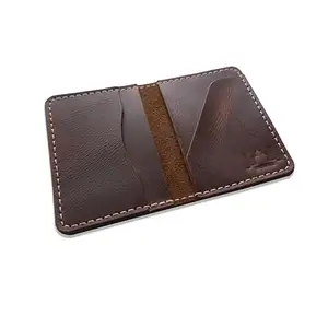 Karigar Top Grain Leather Card Holder for Men | Minimalist Wallet (Crazy Horse Buff Wax)