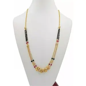 Generic Gold Brass Single Strand Mangalsutra for Women | No Stone | 18 in | 247_Mang_18In_2xziub