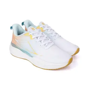 Lancer Mens NAVIGATOR-33WHT-MSTD White Yellow Running Shoe, 7