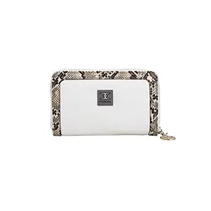 ESBEDA White Brown Color Printed Animal Textured Wallet for Women