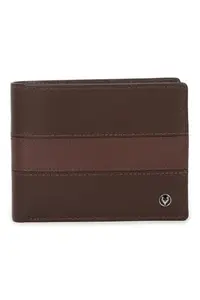Allen Solly Men Brown Patterned Leather Wallet
