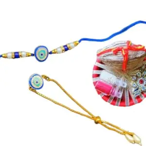 Traditional Rakhi set For bhai bhabhi with thali@10