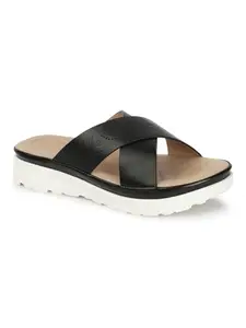 ELLE Women Sandal,Black,UK-5