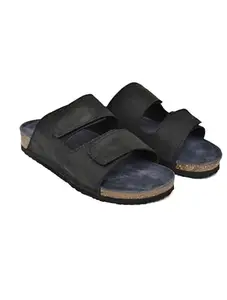 NICO NERINI Mens Classic Sandals with Two Straps Beach Slides for Summer