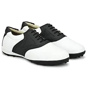 perfect style Men's Leather Lace-up Professional Golf Shoes (tan, Numeric_6)