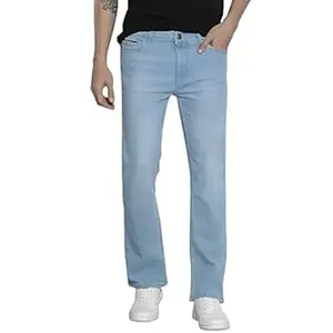 The Indian Garage Co Men Bootcut Solid Mid-Rise Stretchable Jeans
